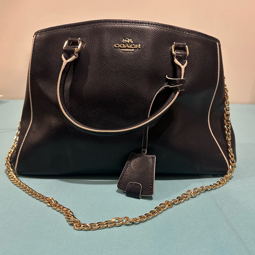 Coach dark navy shoulder bag